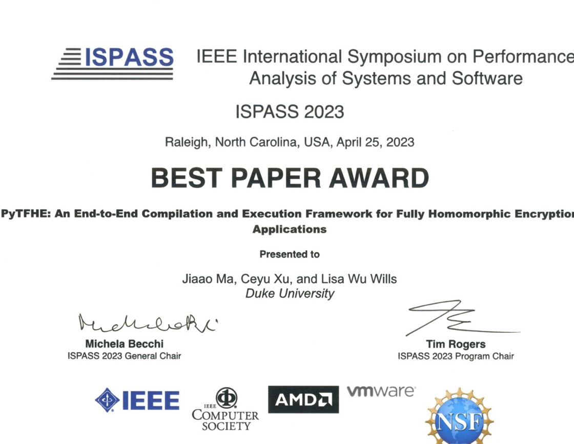ISPASS 2023 Best Paper Award